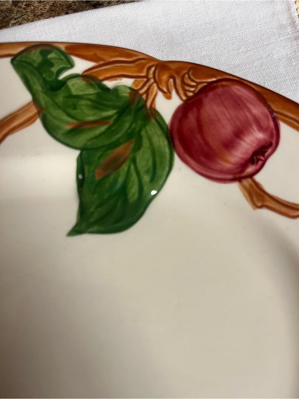 Franciscan Earthenware Apple Hand-Painted Ceramic Serving Platter - Picture 2 of 6